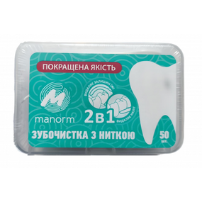 Зубочистка з освіжаючою ниткою 50 шт.ТМ "Манорм"