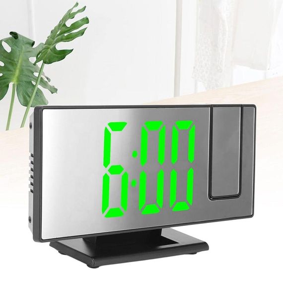 Годинник настільний з проекцією часу, DS-3618LP, від USB / Дзеркальний годинник з будильником / Електронний годинник з LED | Зображення 3