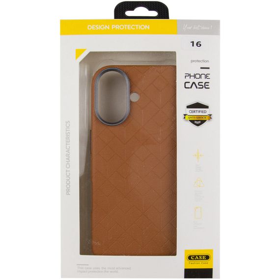 Шкіряний чохол Carved with MagSafe для Apple iPhone 16 (6.1") Orange | Зображення 6