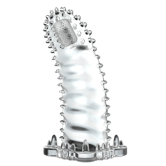 Насадка на член - Brave Man Vibrating Penis Sleeve Clear Sex Aura | Зображення 6