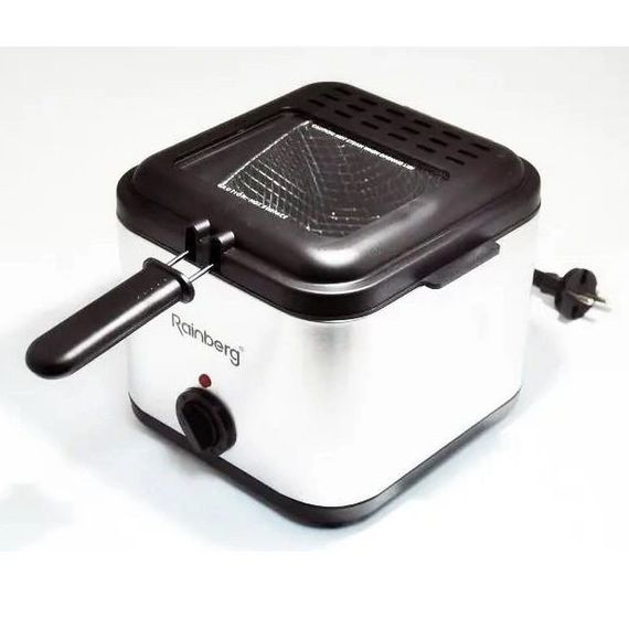 Фритюрница для дома Rainberg RB-2219 с терморегулятором и съемной чашей электрофритюрница мини фритюрница RI-86 | Зображення 2