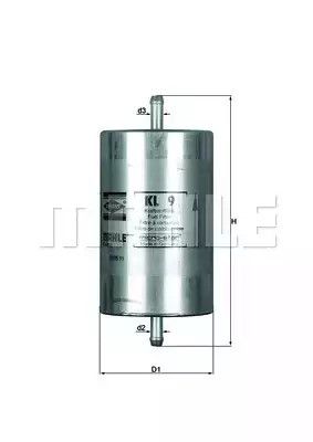 Фільтр паливний MAHLE/KNECHT BMW, MAHLE/KNECHT (KL9) | Зображення 2