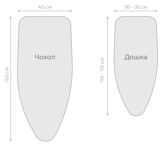 Чехол для гладильной доски ТМ Мой Дом 115×35 см, хлопковый (CU6039) | Зображення 4