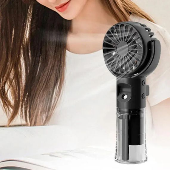 Ручний вентилятор з USB-розпилювачем / Акумуляторний міні вентилятор
