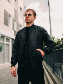 Бомбер Манжет чорний S XXL