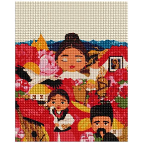 Алмазна мозаїка "Українські традиції" @Лілі Демачкович DBS1038  Brushme 40х50 см