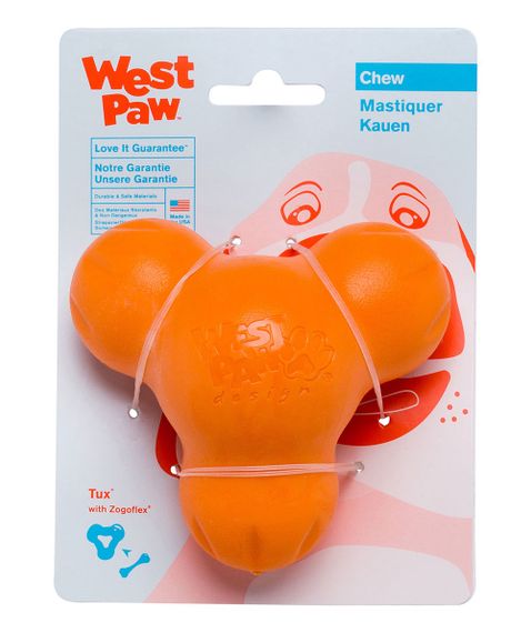 Игрушка для собак West Paw Tux Treat Toy оранжевая, 10 см | Зображення 1
