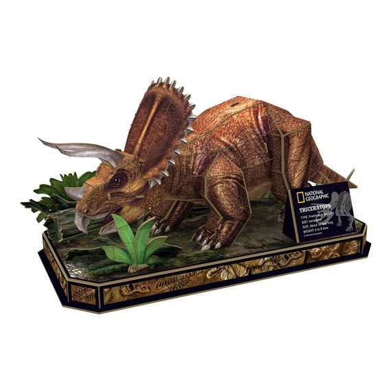 Пазл Cubic Fun 3D National Geographic Dino Трицератопс (DS1052h) | Зображення 1