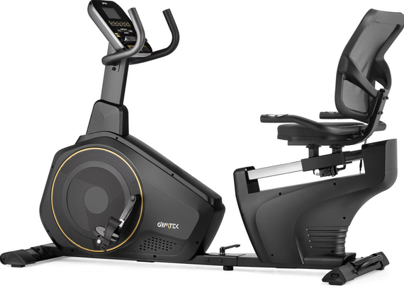 Горизонтальний велотренажер Gymtek XBR6000 електромагнітний золотистий