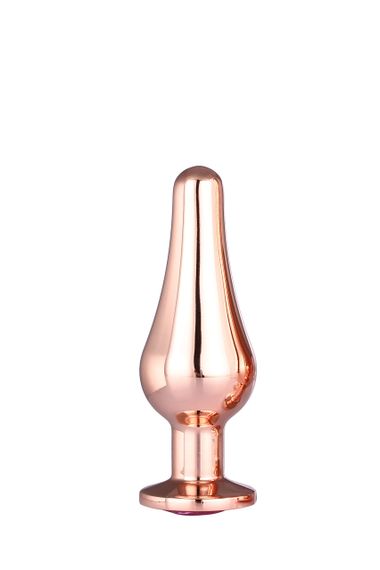 DT21826 анальна пробка конічної форми Dream Toys GLEAMING LOVE ROSE GOLD PLEASURE PLUG S Sex Aura | Зображення 1