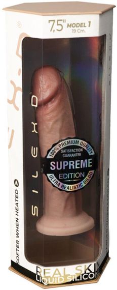 Фалоїмітатор реалістичний Silexd Premium Real Skin Model 2 (7.5") на присосці, бежевий sexstyle | Зображення 4