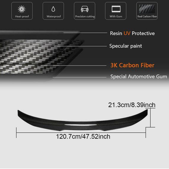 Спойлер V2 (для SD, Карбон) для Ауди A3 2020- гг | Зображення 5