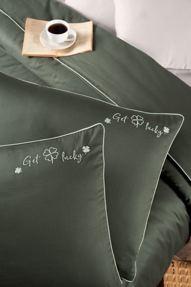 Постельное белье First Choice Deluxe Satin 200х220 Timeless Dark Green | Зображення 1