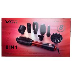 Фен-щетка стайлер VGR 8 в 1 V-488. YW-245 Цвет: красный