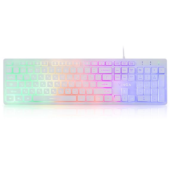 Клавіатура Vinga KB410 White