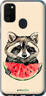 Чохол на Samsung Galaxy M30s 2019 Єнотик з кавуном "4605u-1774-2448"