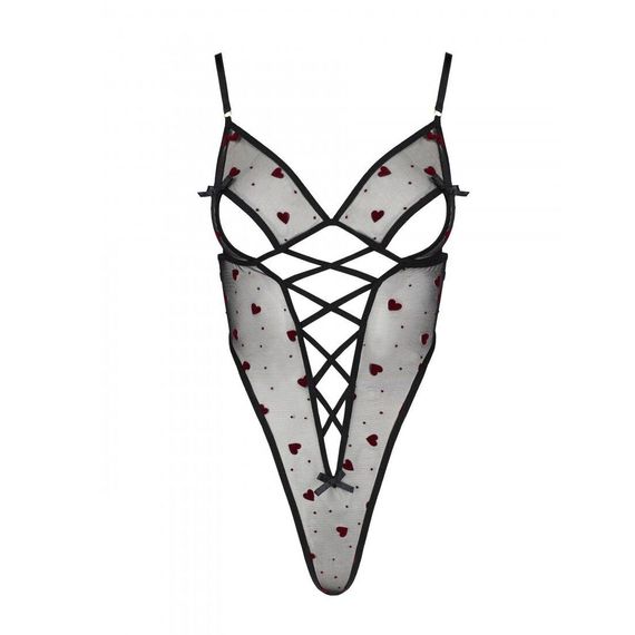 Еротичний боді з малюнком Passion LOVELIA BODY XXL/XXXL, black | Зображення 4