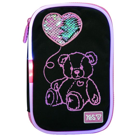 Пенал м'який із LED YES PH-35 Pink Bear 533777 4х16х24 см | Зображення 8