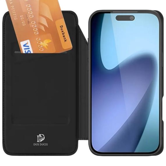 Чохол-книжка Dux Ducis з кишенею для візиток для Apple iPhone 17 (6.3") Чорний | Зображення 2
