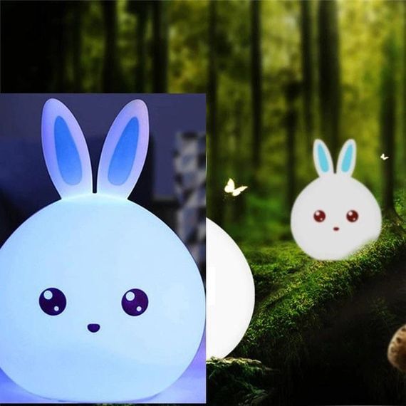 Силіконовий нічник іграшка для дітей, Світлодіодний нічник акумуляторний з usb Красивий дитячий PR-84 | Зображення 7