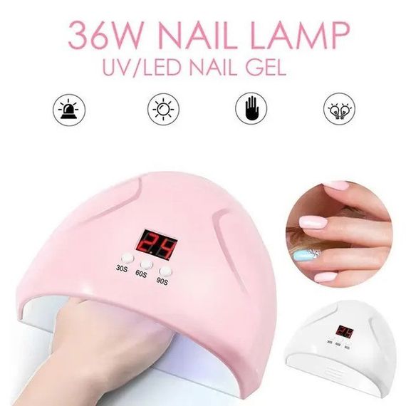 Сушилка для ногтей 36w FD 258 Beauty Nail, Лампа для сушки гель-лака дома, Универсальная лампа для сушки гель лака | Зображення 1