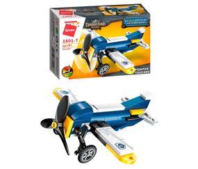 Конструктор Qman 1801-1-8 полиция, транспорт, 45-49 деталей Самолет