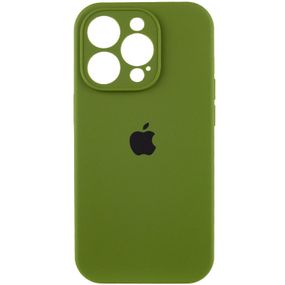 Чохол Silicone Case Full Camera Protective (AA) для Apple iPhone 14 Pro (6.1") Зелений / Dark Olive