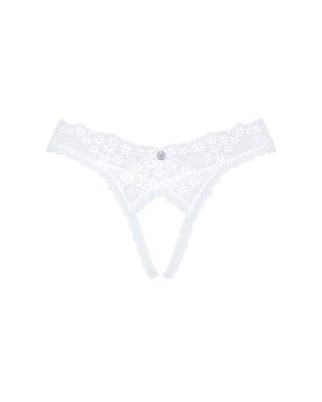 Трусики з розрізом Obsessive Heavenlly otwarte Білі XL/2XL | Зображення 4
