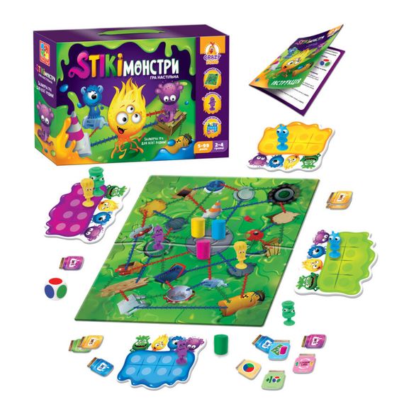 Настольная игра "Стикимонстры" Vladi Toys VT8055-35 (укр) | Зображення 2