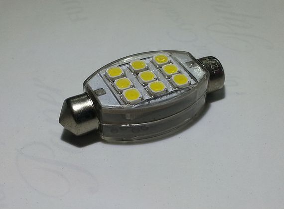 Светодиодная софитная автолампа, 40-42mm, FT-1042-9HP1(Ceramic Substrate) (153 Lm) | Зображення 1