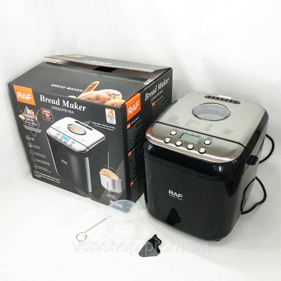Домашня електрична хлібопічка RAF R.208, 600 Вт, до 1000 г, Хлібопічка побутова для дому QU-47 | Зображення 3