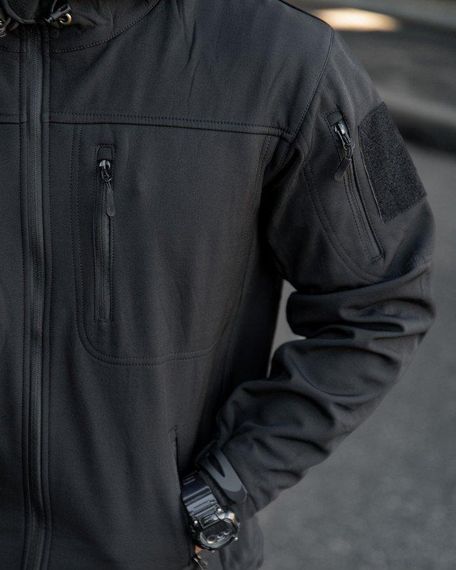 Міська тактична куртка MAXIMUS софтшел black ПП7980 | Зображення 2