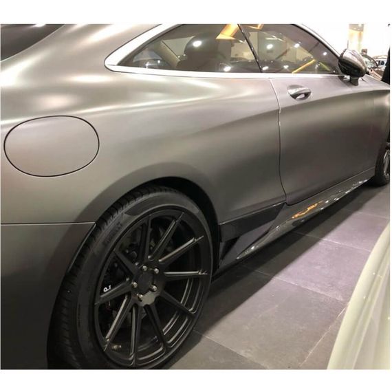 Бокові пороги (для AMG-Line 2015-2018, Карбон) для Mercedes S-class C217 Coupe рр | Зображення 3