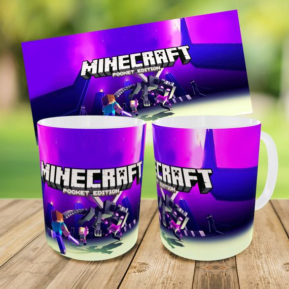 Детский набор Minecraft сумка-бананка + керамическая кружка с принтом (5631) | Зображення 3