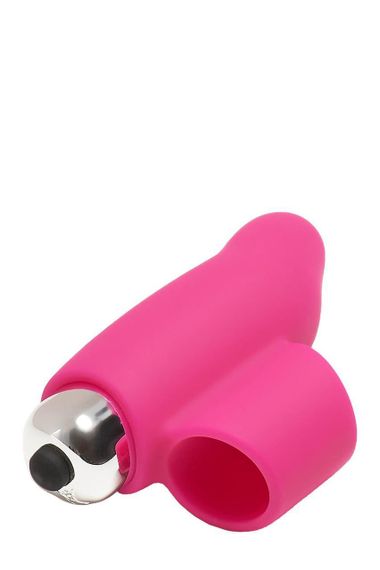 Вібратор на палець, насадка з вібрацією Dream Toys FLIRTS FINGER VIBE PINK — силікон, 10 режимів, знімна куля | Зображення 3