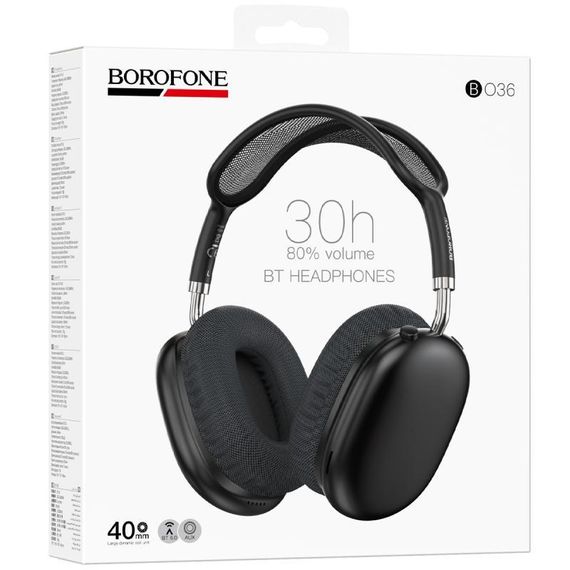 Накладні бездротові навушники Borofone BO36 Tone Black | Зображення 1