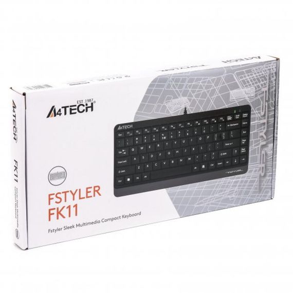 Клавіатура A4Tech FK11 Fstyler Compact Size USB Grey (FK11 USB (Grey)) | Зображення 3