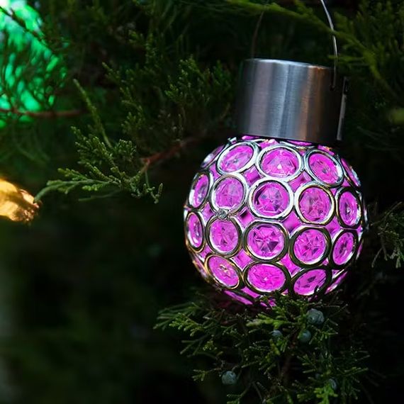 Садовий кристалічний світильник / Вуличний сонячний ліхтар garden light / Світильник із сонячною панеллю | Зображення 4