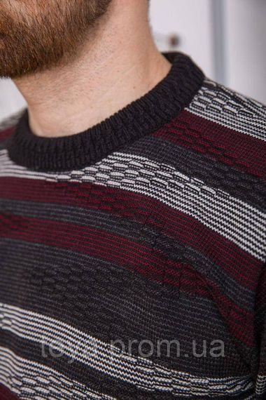 Светр чоловічий колір чорно-бордовий розміри XXL, XL, L FA_001985 | Зображення 4