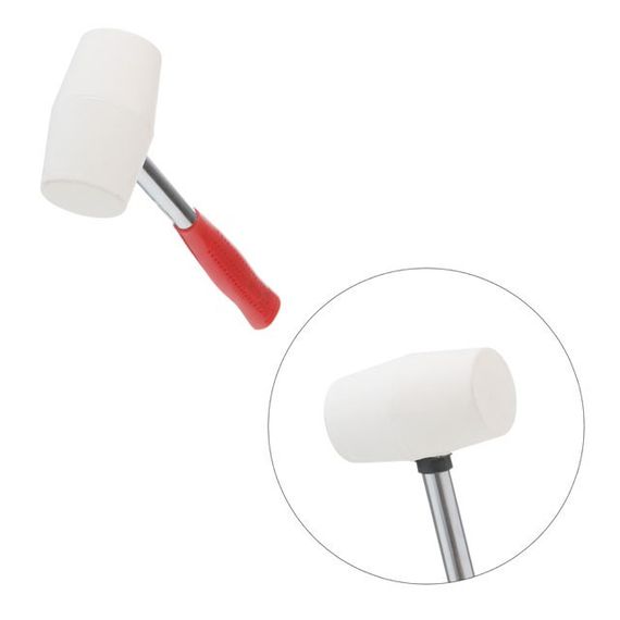 Киянка гумова 225 г, бiла INTERTOOL HT-0234 | Зображення 3