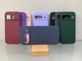 Google Pixel 9 Pro Протиударний чохол з логотипом софт тач синій