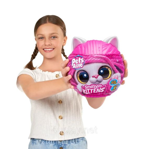 Интерактивная Британская кошка Сисси Мягкая игрушка Игривые котята Оригинал Pets Alive Smitten Kittens Sissy | Зображення 5
