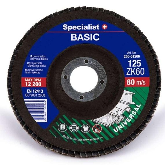 Диск шлифовальный лепестковый Specialist+ BASIC 125 ZK60