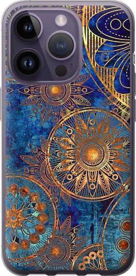 Чехол на iPhone 14 Pro Золотой узор "678u-2646-17620"