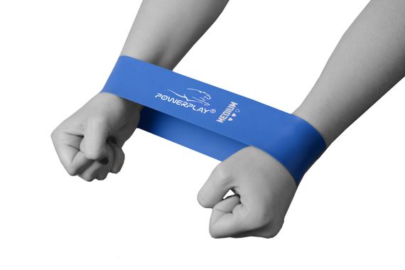 Резинка для фитнеса Паверплей 4114 Mini Power Band 1мм. Medium Синяя (8-12кг) | Зображення 5