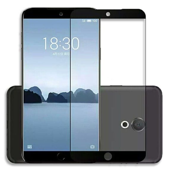 Захисне скло 2.5D на весь екран для Meizu 15 колір Чорний