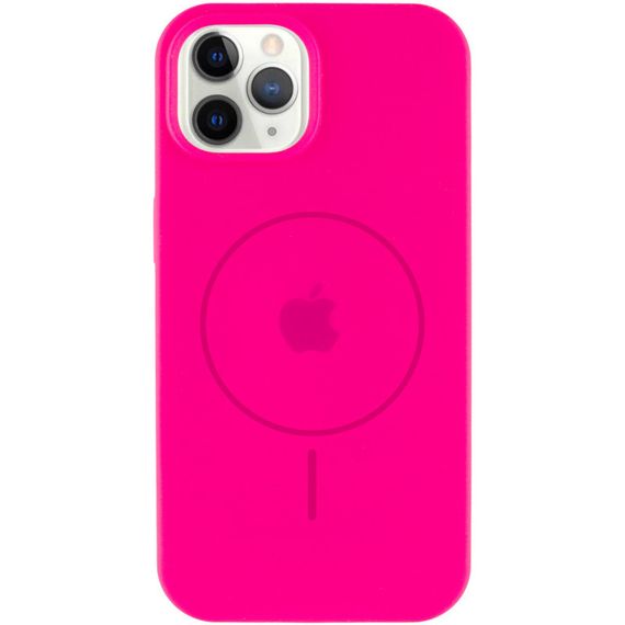 Чохол Silicone Case Full Protective (AA) with MagSafe для Apple iPhone 12 Pro / 12 (6.1") Рожевий / Barbie pink | Зображення 1