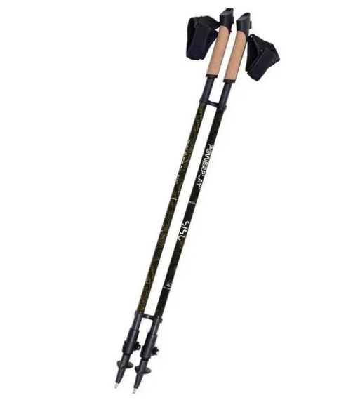 Палиці для скандинавської ходьби PowerPlay 9105 Sisu Black/Gold 80-135 см (пара) (PP_9105_SISU)