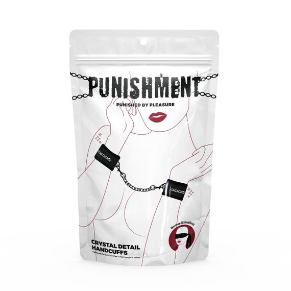 Наручники Punishment - Crystal Detail Handcuffs - Black Sex Aura | Зображення 2