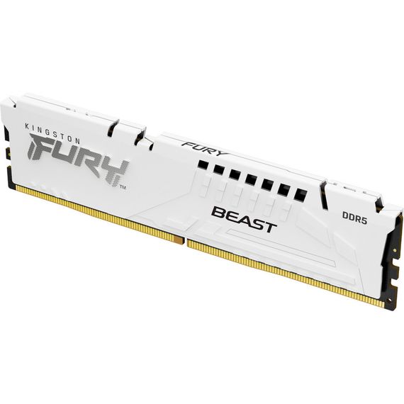 Модуль пам'яті для комп'ютера DDR5 32GB 5200 MHz FURY Beast White Kingston Fury (ex.HyperX) (KF552C40BW-32) | Зображення 1